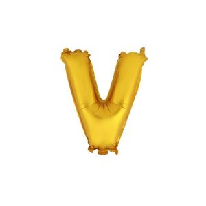 TORO Balónik písmenko "V" TORO 30cm zlatá