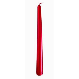 Provence Kónická sviečka 24,5cm PROVENCE metalická červená