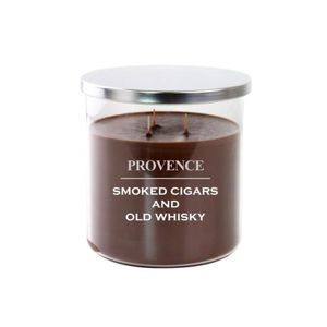 Provence Vonná sviečka v skle PROVENCE 1kg Cigars/whiskey 3 knôty