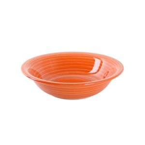 TORO Tanier hlboký s prúžkami 22 cm, keramika, oranžový
